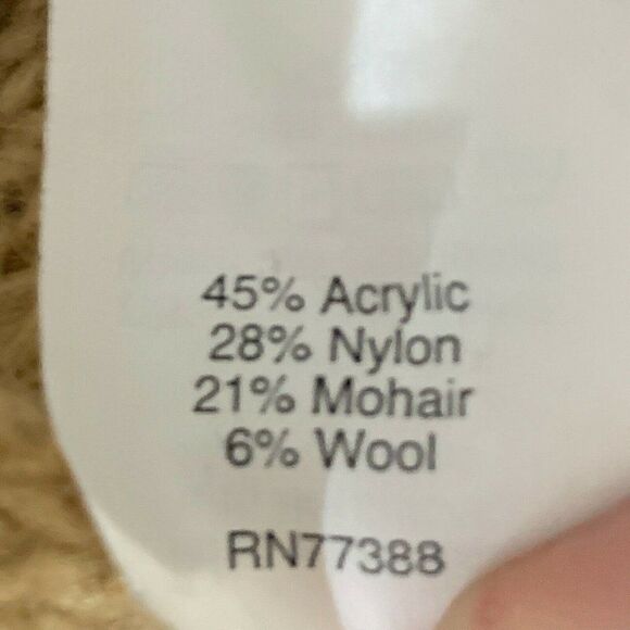 J.Crew Mohair V Neck Sweater Pullover Butterscotch Fall Minimalist M - Picture 7 of 8